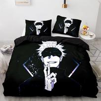 3D Jujutsu Kaisen Bedding Set Single Twin Full Queen King Size Anime Bed Set Aldult Kawaii Kid Bedroom Duvetcover Sets 3D Print EU single(135x200cm)