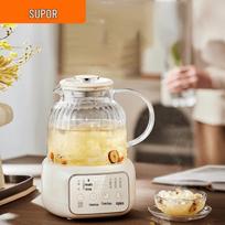 Supor 1.2L Electric Glass Herbal Tea Kettle CN plug (adapter included)