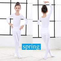 Fashion Spring Autumn Thermal Underwear Suits Nude Color Fleece Dance Tights Long Warm Leotard Dance S balta