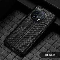 LANGSIDI natūralios odos telefono dėklas Oneplus 15 13 12, atsparus smūgiams, prabangus šarvuotas galinis dangtelis One Plus 12 OnePlus 12 juoda