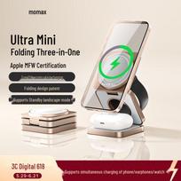 MOMAX MagSafe 3-in-1 Foldable Wireless Charger