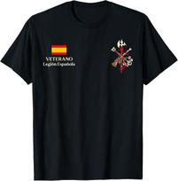 Ispanijos Legiono Veteranas Ispanijos Armija Garbė Ispanija Marškinėliai Trumpomis Rankovėmis Laisvalaikio 100% Medvilnė A-linijos S