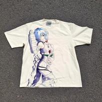 Neon Genesis Evangelion Rei Ayanami Bintų Kištuko Kostiumas Pilnas Spaudinys Kreminis Medvilnės Dydžio Peraugęs Moterims Ir Vyrams Patogūs Marškinėliai 4XL gray
