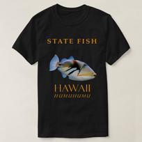 Hawaii State Territory Fish The Humuhumu Reef Triggerfish TShirt 100 Cotton ONeck Short Sleeve Summer Casual Mens Tshirt S