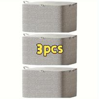3pcs Household Large Capacity Storage Bag Non-woven Material, Closet Wardrobe Organizer Can Be Used For Quilt Clothing, Toys dangaus mėlyna spalva