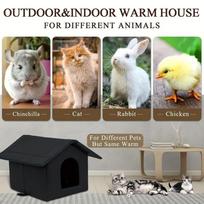 Stray Cat Shelter Weatherproof Outdoor Dog House Cat Bed Keep Warm Pet Accessories For Animals Balconies Garden Backyard S