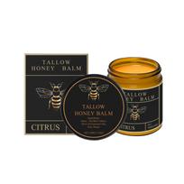 AMZ Honey Beef Tallow Moisturizing Cream Nourishes Facial Skin Daily Gentle Skin Care Hydrating Citrus Scented Moisturizer orange