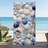 Starfish shell pearl gravel print beautiful beach towel, extra large super soft microfiber bath towel for beach travel 40x70cm