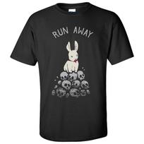 Run Away - Funny Cult Classic Rabbit Short Sleeve Unisex T-shirt Tops Tees Unisex 2XL