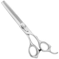 Geib Kiss Silver Pink Blender 6.5 - vienpusės tiesios retinimo žirklės kirpėjams, 42 dantys