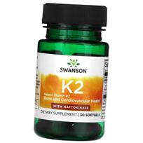Vitamin K2 with Nattokinase, Vitamin K2 with Nattokinase, Swanson  30 gelcaps (36280217) 30softgels