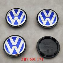Skirta VW Volkswagen Jetta MK5 Golf 4 vnt. 65 mm Mėlyni VW Automobilio Ratlankių Centriniai Dangteliai Volkswagen VW R GTI Golf 6 Passat CC Magotan Touran 3B7601171 white