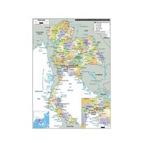 Tailando žemėlapis - Politinis žemėlapis / Geografinis žemėlapis / Kelių žemėlapis Sieninis dekoratyvinis kabinamas paveikslas Kelionėms/Mokymosi įrankis 30*42cm
