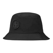 Stone Island Original Design Polyamide Fisherman Hat Men hats Black K1S1591000-09S0076-V0029 XL