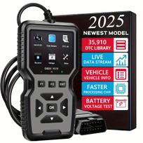 2024 V519 Profesionalus OBD2 skaitytuvas - USB maitinamas automobilio diagnostikos įrankis su duomenų srautu realiuoju laiku, visų funkcijų OBD II testavimas (Paruoštas I/M, pilka spalva