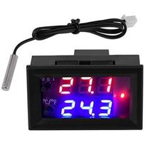 12V skaitmeninis temperatūros reguliatorius termostatas 12V temperatūros valdymo jungiklis Paprastas pakopinio termostato lizdas Šildymo ir vėsinimo režimo lizdo termostatas Pack of 1