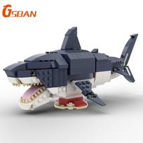 GSBAN Ideas MOC Animals Shark Megalodon Sea Creatures 602PCS Bricks Building Blocks Toys for  Educational Toy
