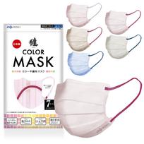 Matoi Fabric Individually Easy to ROKI Filter Maker Original Mask Pink x Wine 7 [ROKI] Japanese-made Non-woven Bi-color Mask, 30/60 pieces,