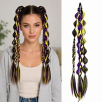 Lantern Braid Twist Braid Bulk Colorful Braided Ponytails Long Bubble Jumbo Braid  for Women Style 1