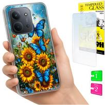 Etui Do Xiaomi Redmi 15C 5G 173Mm / Poco C85 Case Plecki Motyle + Szkło 9H