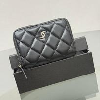 Caviar-patterned diamond-patterned women's short wallet, genuine leather, multi-card slots, coin purse, fashionable, versatile, and sophisticated 10*9cm