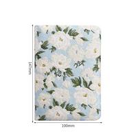 Matte Finish Printed Notepad Vintage Student Diary Embroidered Notebook  for Going Back to School A6 Gardenia