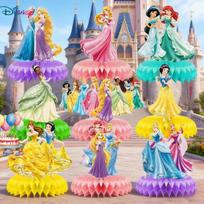 9 vnt. Disney princesių medaus koriaus papuošalai Gimtadienio kompozicijos Dekoracijos Reikmenys Šventės Stalo dekoracija Valgomojo stalo Popierinis medaus koriaus stalas 9pcs