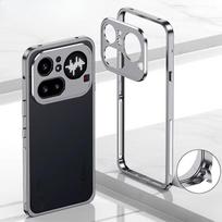 For Nothing Phone 4A Pro Detachable Metal Camera Protect Ultra-Thin Case For Nothing Phone 4 A Pro Metal Frame Shockproof Bumper Nothing Phone 4A Pro pilka spalva
