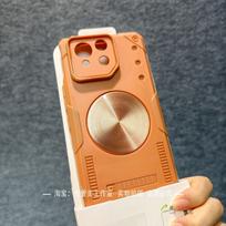 ASUS ROG Phone 9 Pro dėklas prabangus magnetinis su įmontuotu aušintuvu telefono dėklas šarvuotas smūgiams atsparus pirštų atspaudams atsparus buferis Asus ROG Phone 9 oranžinė