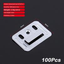 100Pcs Galvanized Steel Wall Panel Buckles Thickened Integrated Clamp  Mirror Hanging 30*43*0.3mm