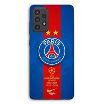 Coque Pour Samsung Galaxy A72 PSG Logo Champion double legend nike rouge et bleu Maniacase juoda