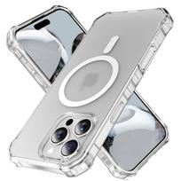 Magnetic for iPhone 16/15/14/13/12 Pro Max Case Slim Translucent Matte Shockproof [Compatible with Magnetic][Anti-Yellowing] For iPhone 12