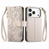 Wallet Case for iPhone 17/16e/16 Plus/15/14/13/12 Pro Max Lanyard Zipper Dual Card Holder Flip Stand Magnetic Buckle Cover For iPhone 12 balta