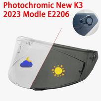 Photochromic Visor for AGV K3(E2206 2025Moled) Helmet Glasses Screen Shield Windshield Accessories
