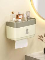 Wall-Mounted Waterproof Double-Layer Tissue and Towel Storage Box