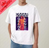 Famous Singer Omar Rudberg Classic Poster Printed Shirt,Unisex Everyday Casual Street Wear, Fashion Short-sleeved Cotton T-shirt S