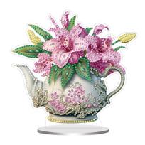 Acrylic Special Shaped Kettle Shoes Diamond Painting Tabletop Ornaments Kit 5D DIY Diamond Art Tabletop Decorations for Beginner