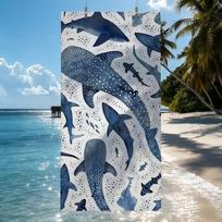 Whale Shark print Towel Quick Drying Beach Towels Are Suitable For Swimming Pools Camping Yoga And The Gym STJ40x70CM