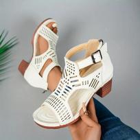 Women High Heel Sandals  Retro Gladiator Ladies Casual Rome  Summer Woman Shoes Elegant Sandals Women Platform Sandals 36