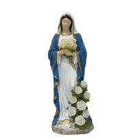 Švytinčios rožės Mergelės Marijos statula Apšviesta LED Jėzaus Kristaus figūrėlė Lauko sodui Woman no light