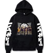 Anime Figūriniai Haikyuu Sportiniai kostiumai Kuroo Anime Bokuto Manga Shoyo Tinklinio spausdinti Vyriški/moteriški megztiniai Kasdieniai Harajuku madingi unisex megztiniai XS juoda