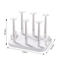 Plastic Cup Drying Rack Large Capacity Upside-Down Tea Cup Holder Dust-proof Saving Space Glass Cup Storage Rack Countertop balta