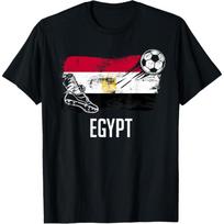 Egipto vėliavos marškinėliai Egipto futbolo rinktinės Egipto marškinėliai S juoda