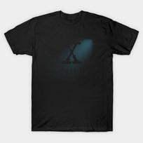 Men Black Print T-shirt X-Phile No-Cut Transfer Paper Print Cotton Tshirt S juoda