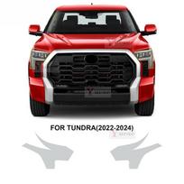 For Toyota Tundra -2024 2 Pcs Car Headlight Protective Film Transparent Smoked Black TPU Sticker Transparent