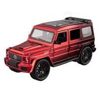 1/24 Benzs G63 AMG SUV Alloy Car Model Sound and Light Pull Back Children's Toy Collectibles Birthday Gift raudona