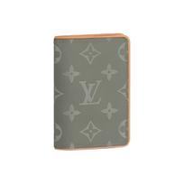 Louis Vuitton Laser Design Classic Monogram Fashionable Canvas Wallet Men wallet Gray M63233 Basic Set (Bag+Dust Bag)