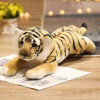 39-58cm Imituoti Liūto Tigro Leopardų Pliušiniai Žaislai Namų Dekoras Kimštos Mielos Gyvūnų Lėlės Minkšta Realistiška Pagalvė Vaikams Berniukams Dovana 39cm aero