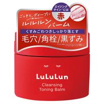 LuLuLun Cleansing Toning Balm SMOOTH RED 90g Cleansing Balm for No Double Cleansing Makeup Compatible with Eyelash Extensions (Red) - Pores, Required,