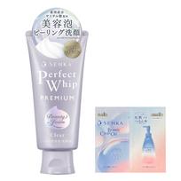 SENKA Premium Perfect Whip Clear 120g Bonus Beauty Pore Dullness Medicated Facial for Women and + Item Foam, Peeling, Brightening, Cleansing,